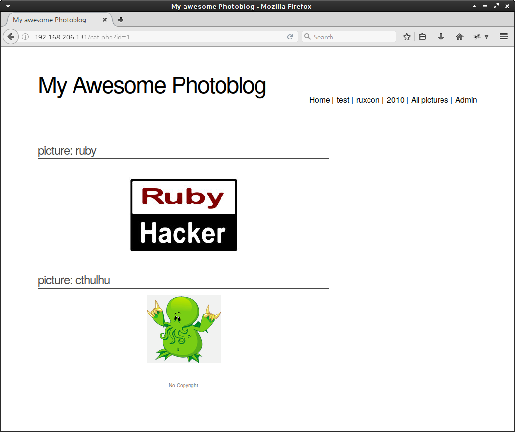 GET 방식의 Web Application, PentesterLab's From SQL Injection to Shell