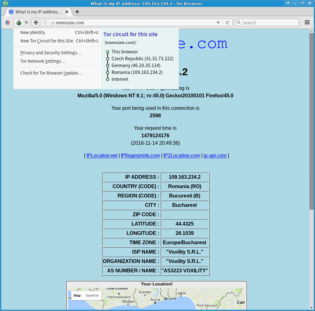 tor circuit - three relay servers