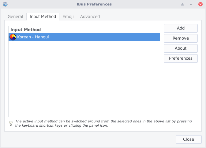 ibus-setup: add Korean input method