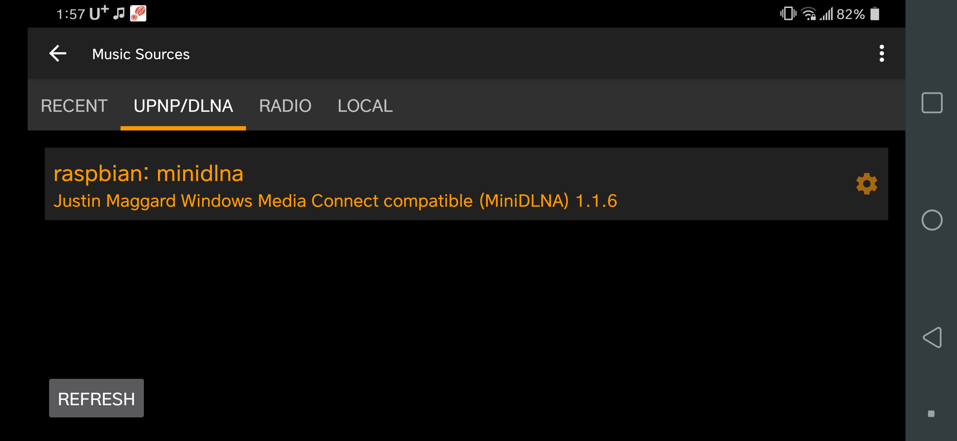 Android Hi-Fi Cast to Raspberry Pi MiniDLNA server