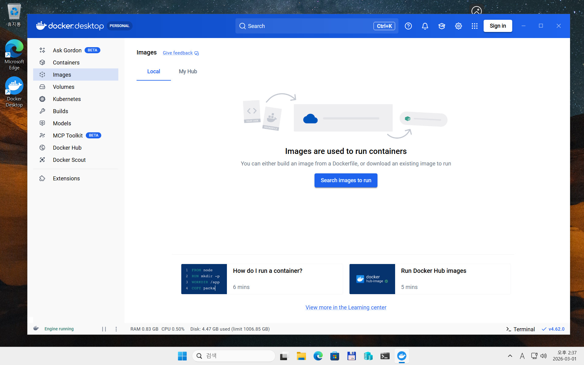Windows 11 Docker Desktop installed